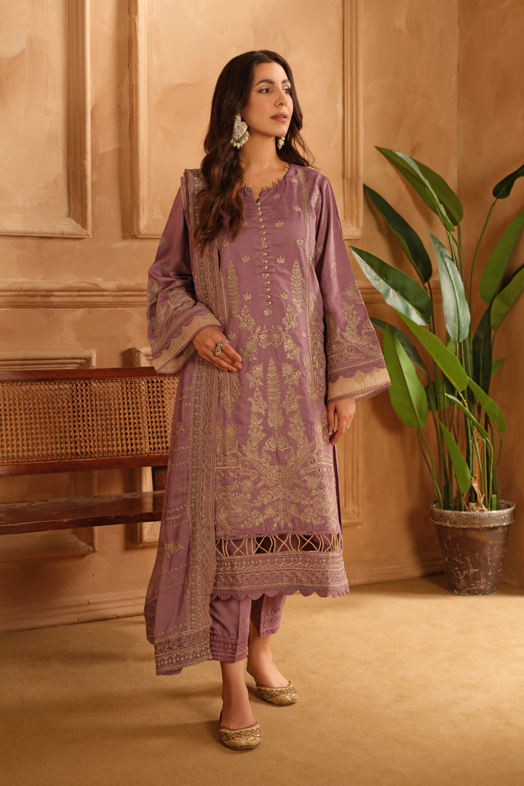 Johra | Shah Jahan Embroidered Viscose | JH-260-SJ - Official Johra stockist in UK - Sakeena London