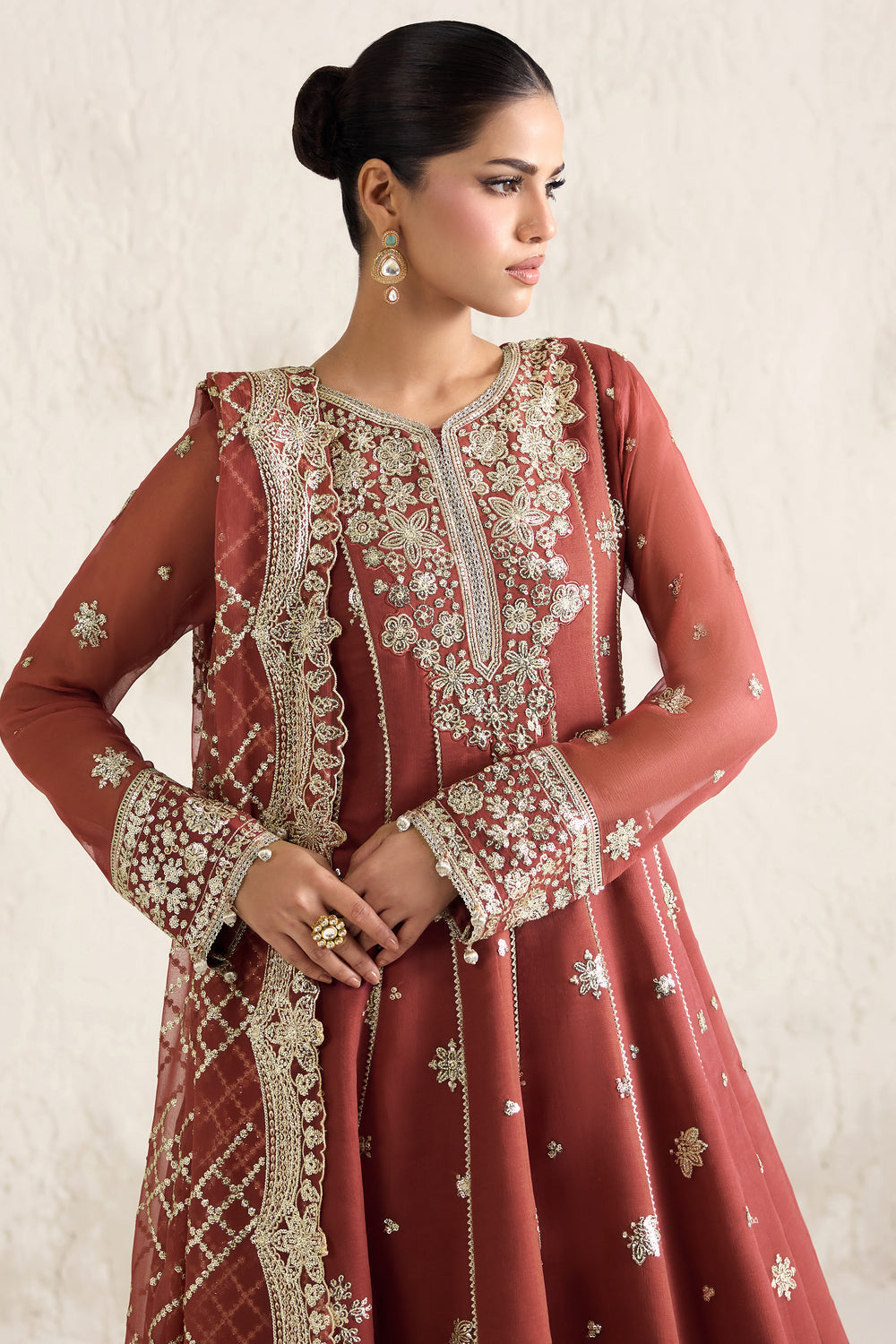 Faiza Saqlain | Reina Formals | Flame Luxe