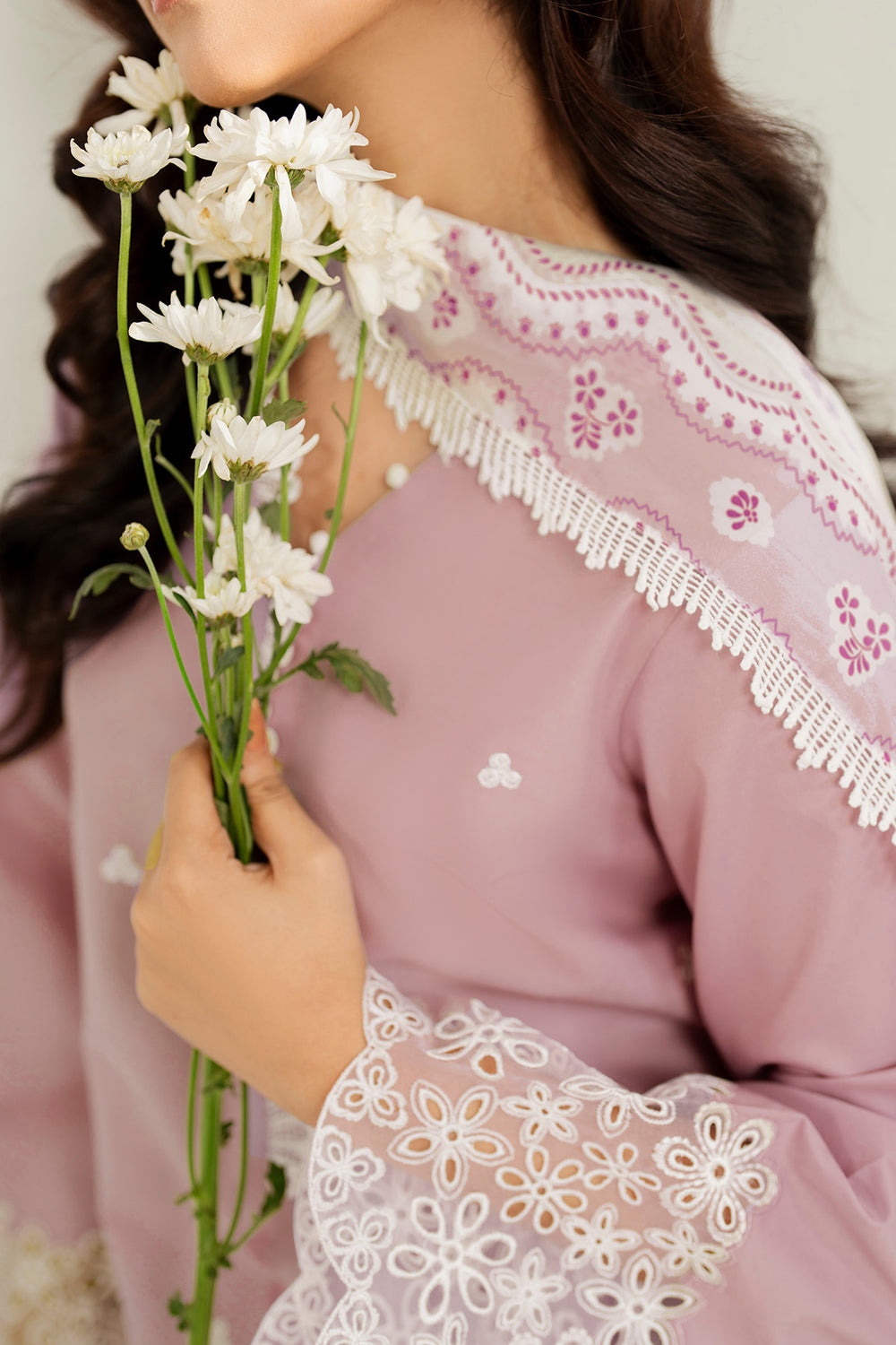 Farasha | Thread Lines Embroidered | Hazel Drape - Official Farasha stockist in UK - Sakeena London