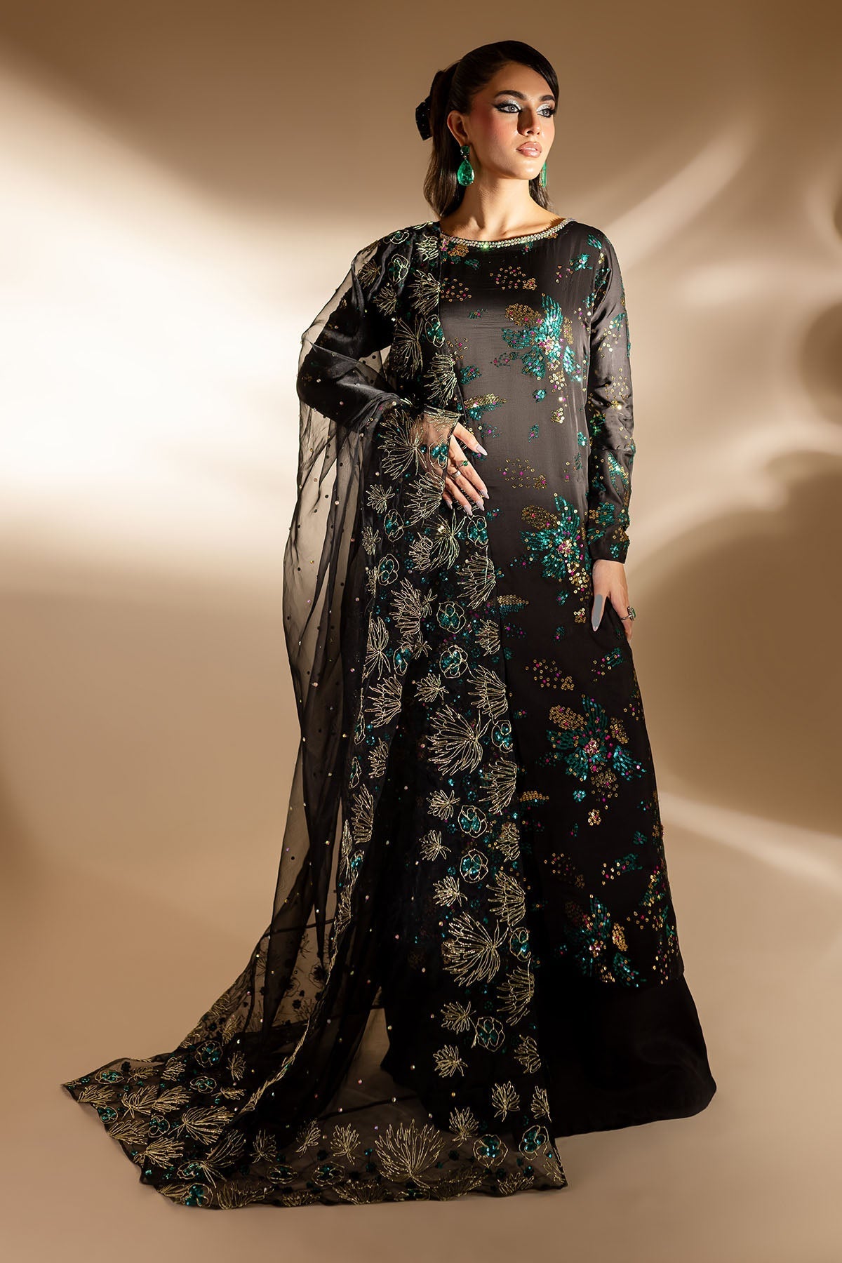 Nureh | Fancy Formals | TW-02 GOLDEN STARDUST - Official Nureh stockist in UK - Sakeena London