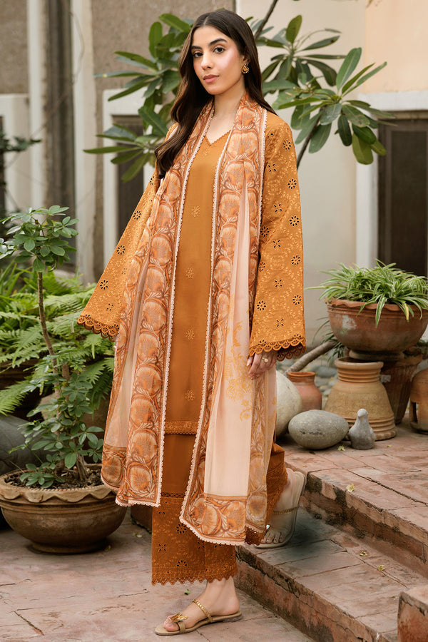 Farasha | Summer Weaves Embroidered Lawn | Golden Dusk - Official Farasha stockist in UK - Sakeena London