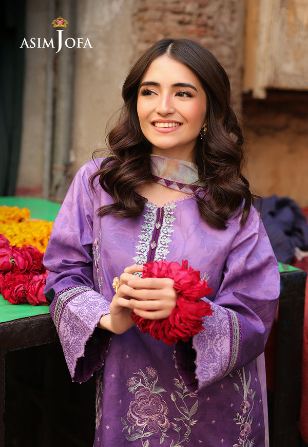 Asim Jofa | Summer Rhapsody | AJUBU-07 Embroidered Lawn - Official Asim Jofa stockist in UK - Sakeena London