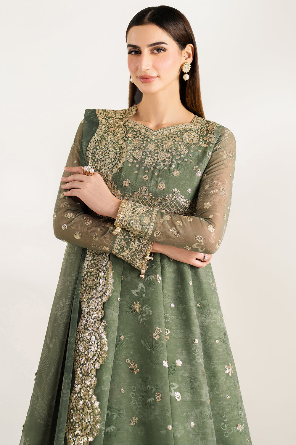 Farasha | Fiorella Formals | Olive Aura - Official Farasha stockist in UK - Sakeena London