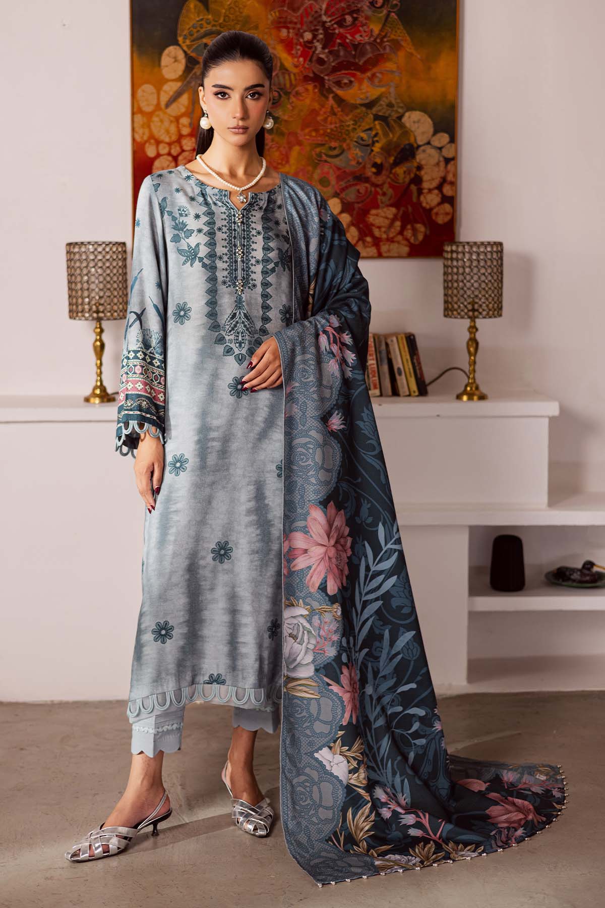 Nureh | Linen Jacquard | SP-193 - Official Nureh stockist in UK - Sakeena London