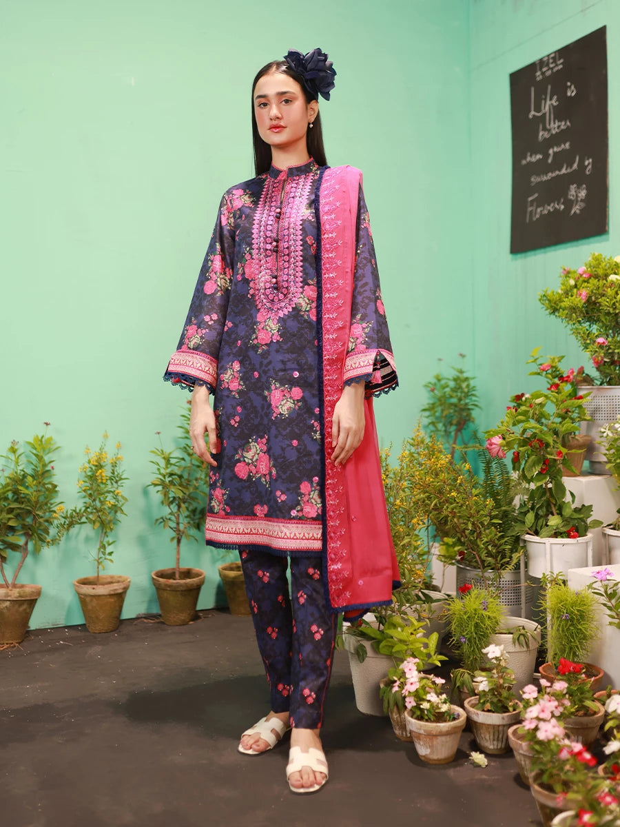 Salitex | Izel Lawn 24 | DAISY- LUXURY LAWN EMBROIDERED SUIT - Official Salitex stockist in UK - Sakeena London
