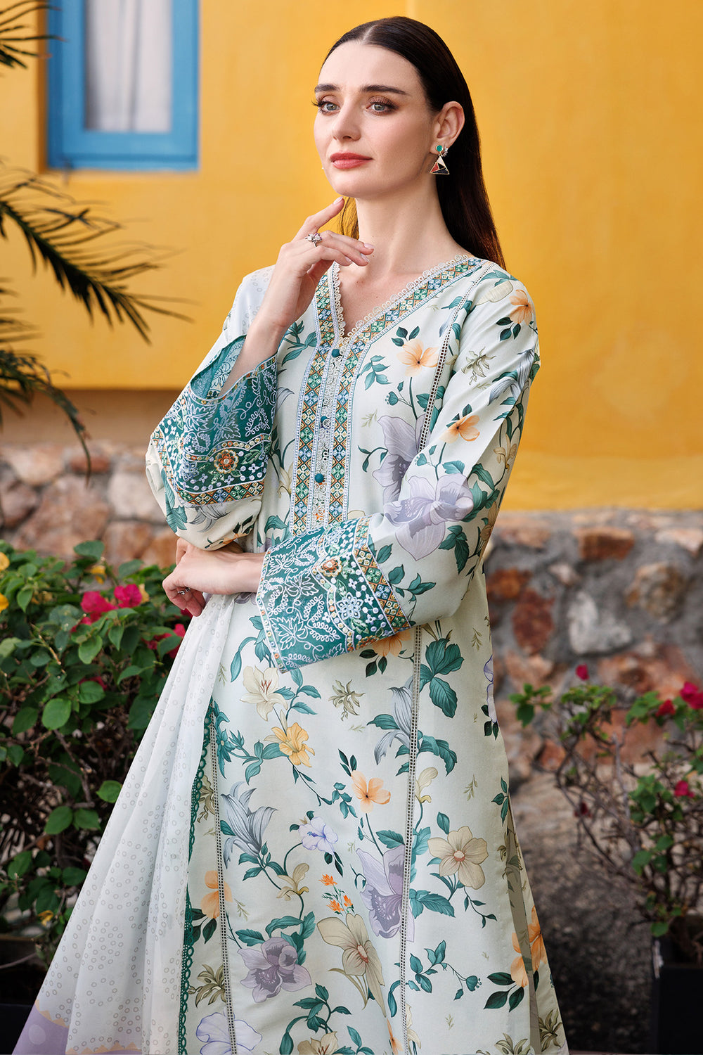Farasha | Printed Essentials | Aqua Sparkle - Official Farasha stockist in UK - Sakeena London