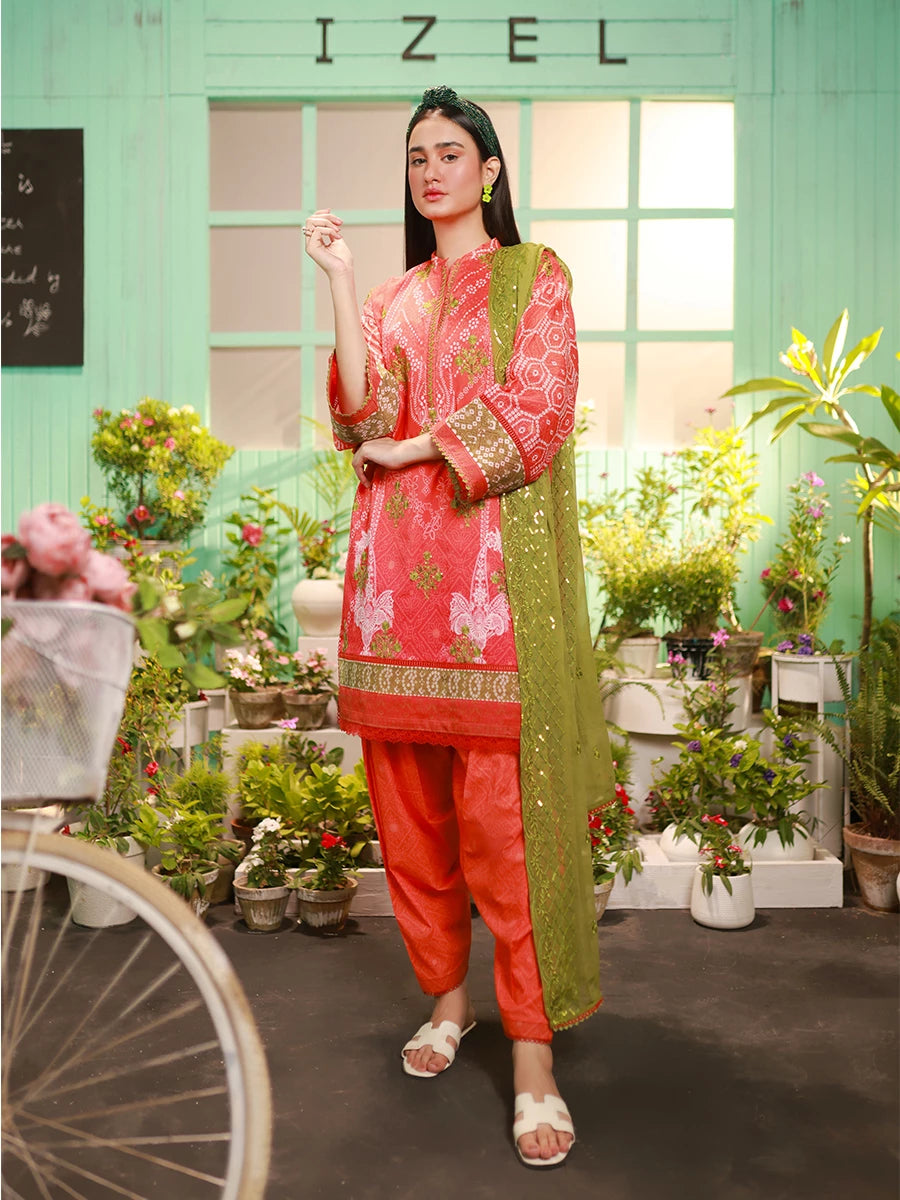 Salitex | Izel Lawn 24 | ORCHID - LUXURY LAWN EMBROIDERED SUIT - Official Salitex stockist in UK - Sakeena London