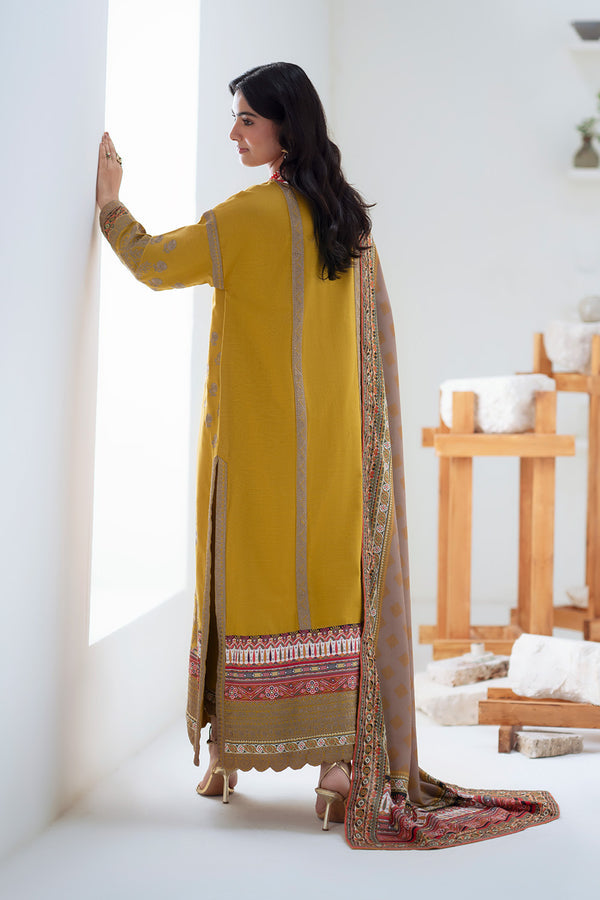 Maryum N Maria | Noore Winters 25 | 3 Piece Embroidered Khaddar APANA - FSU5671 - Official Maryum N Maria stockist in UK - Sakeena London