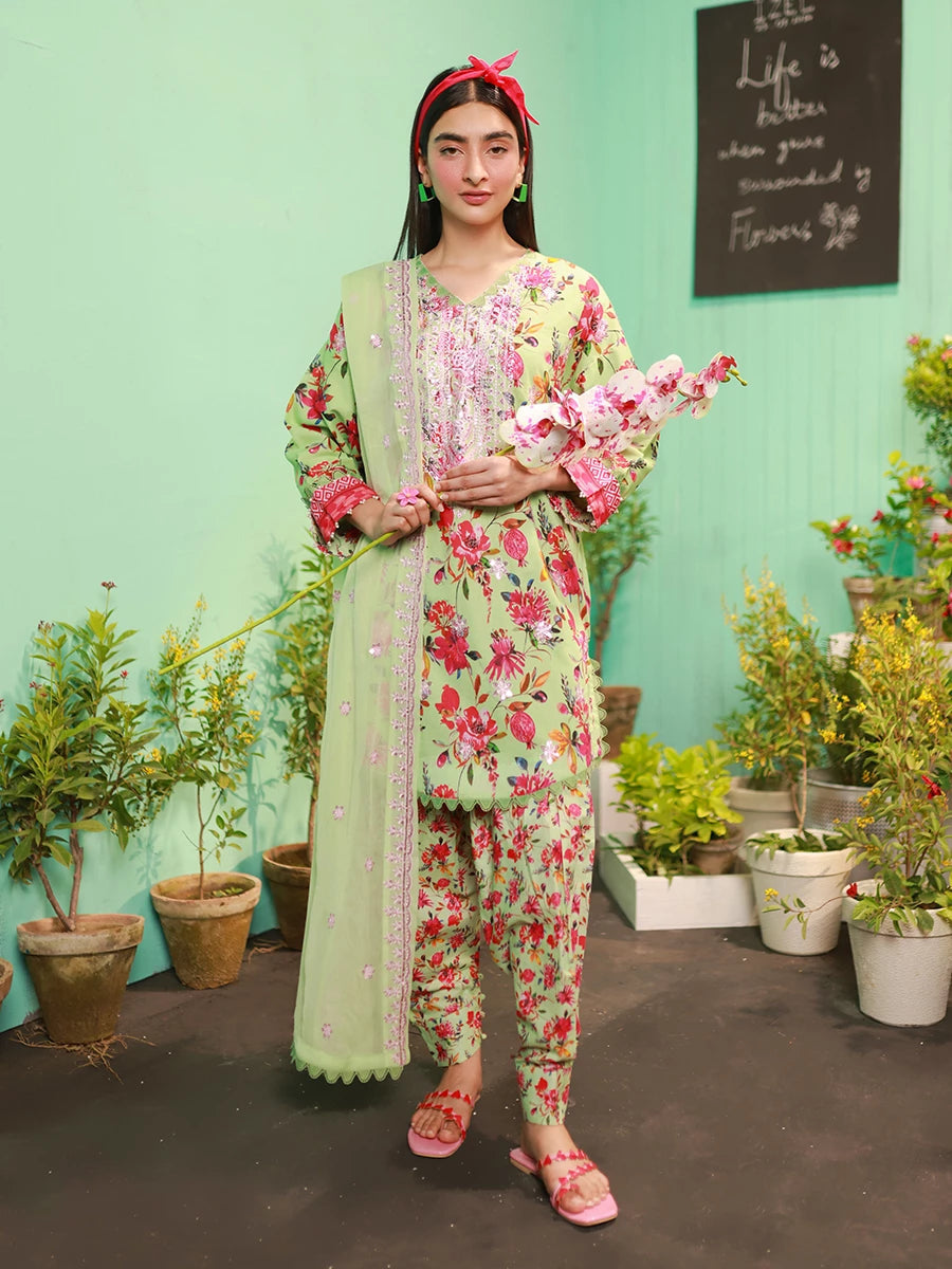 Salitex | Izel Lawn 24 | VIVAD - LUXURY LAWN EMBROIDERED SUIT - Official Salitex stockist in UK - Sakeena London