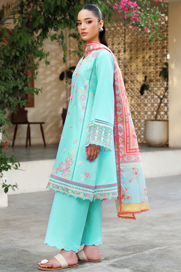Farasha | Summer Weaves Embroidered Lawn | Ocean Veil - Official Farasha stockist in UK - Sakeena London