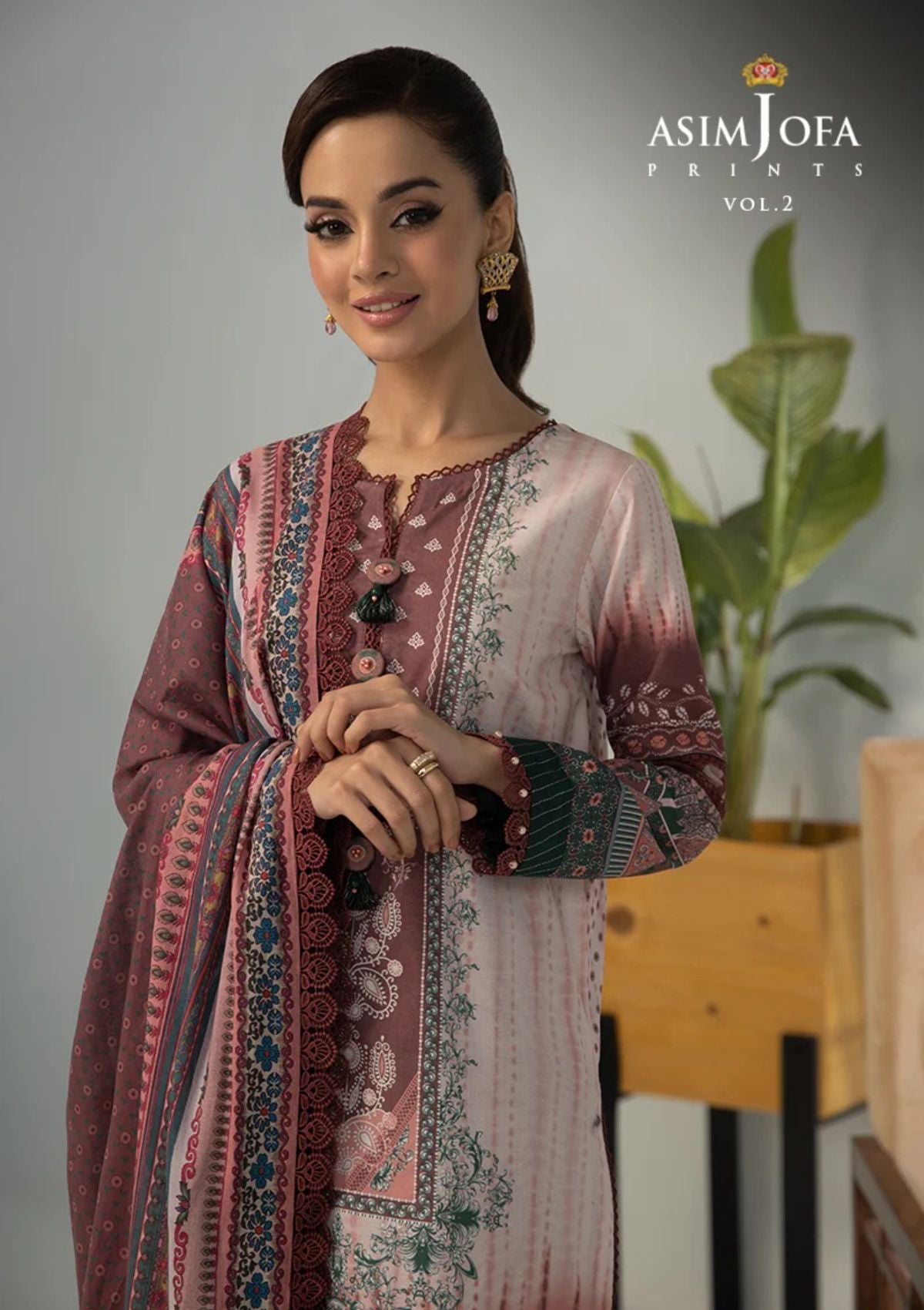 Lawn Collection - Asim Jofa - Basic - Print - 3 Pcs - AJBP#33