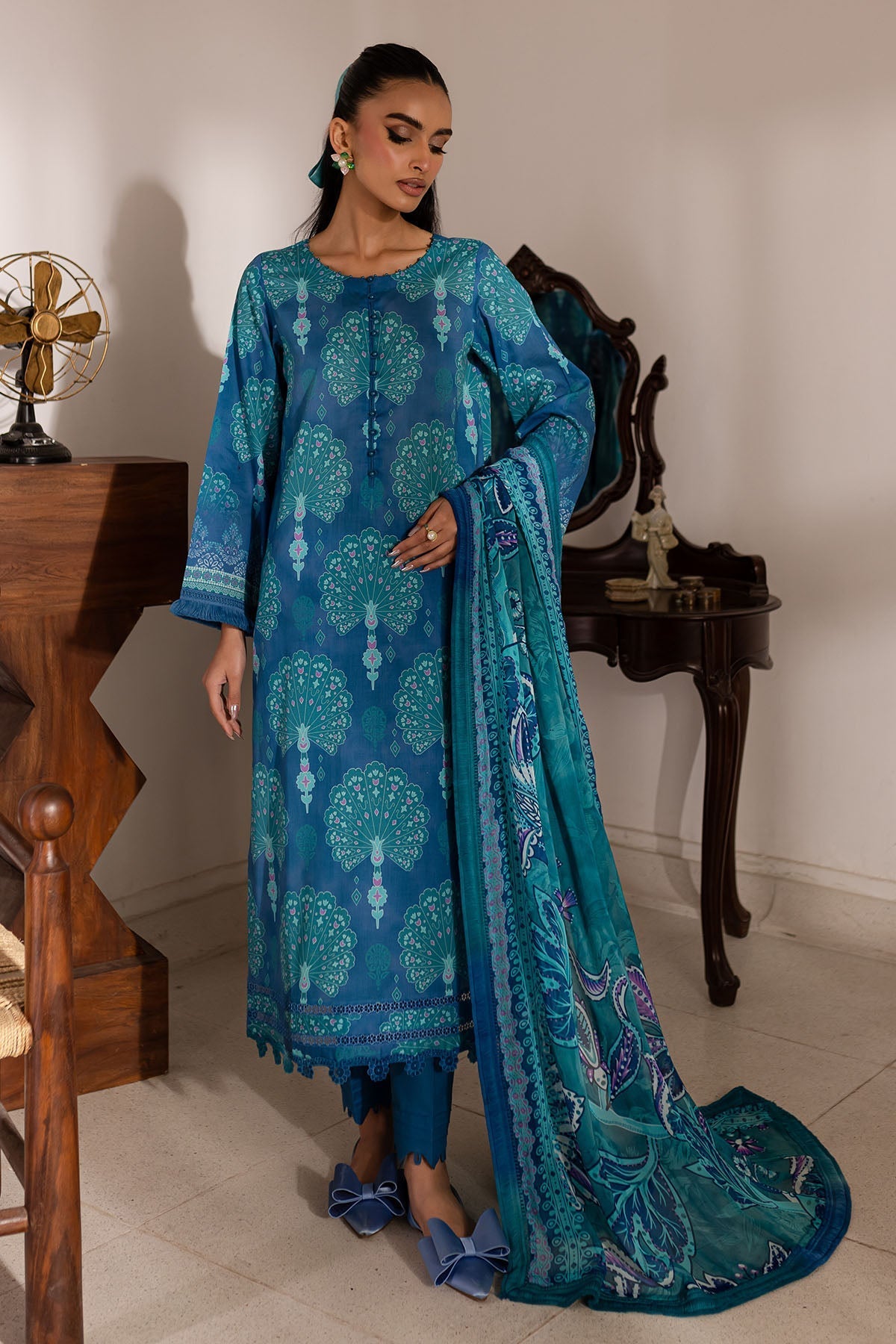Nureh | Printed Lawn 25 | SP-145 - Official Nureh stockist in UK - Sakeena London