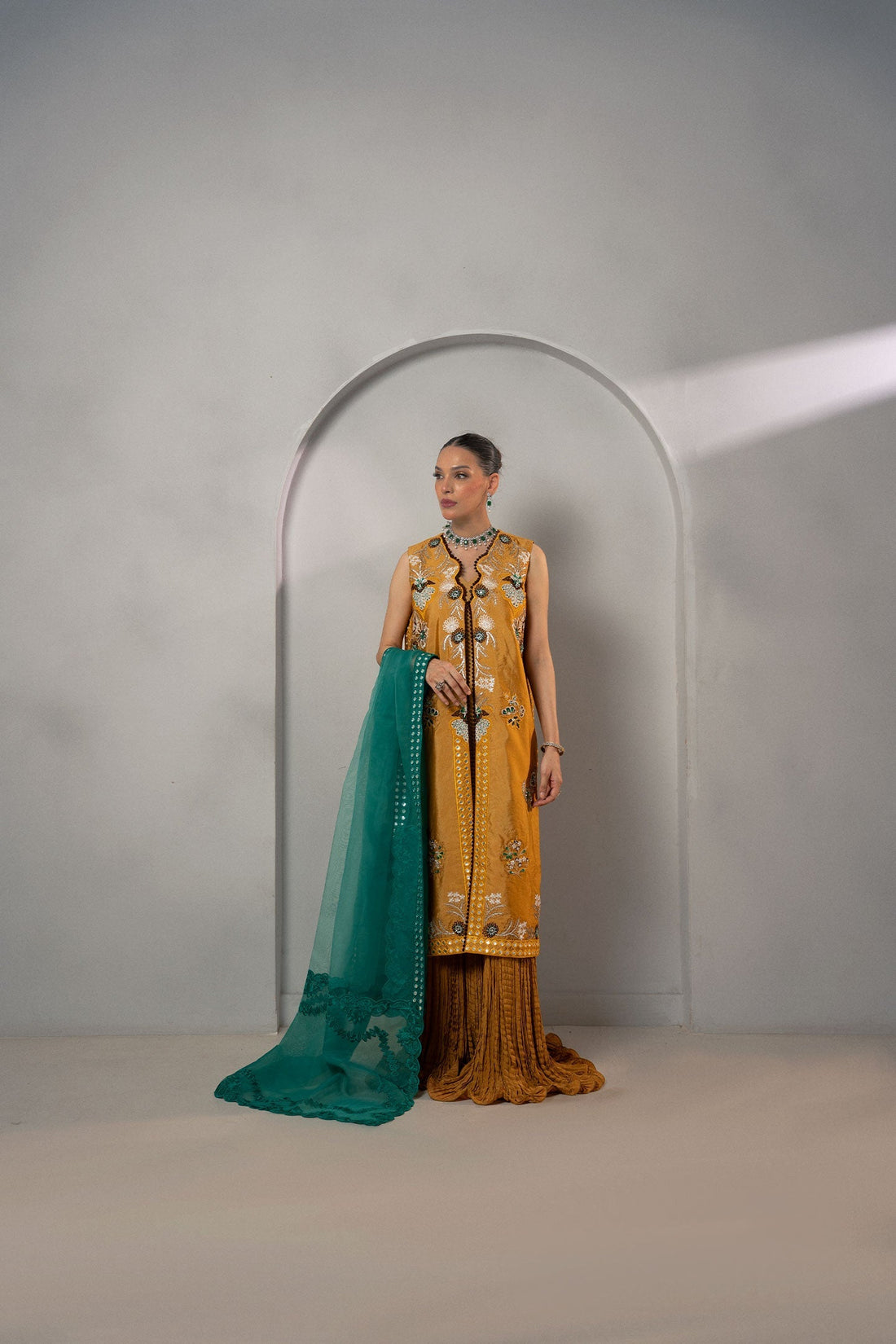 Fozia Khalid | Dilkash Festive Wear 25 | Mehr - Official Fozia Khalid stockist in UK - Sakeena London