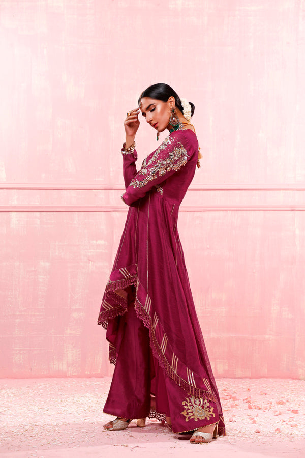 Wahajmkhan | Festive Fiesta Formals | MAGENTA MAGNIFICENCE - Official Wahaj M.Khan stockist in UK - Sakeena London