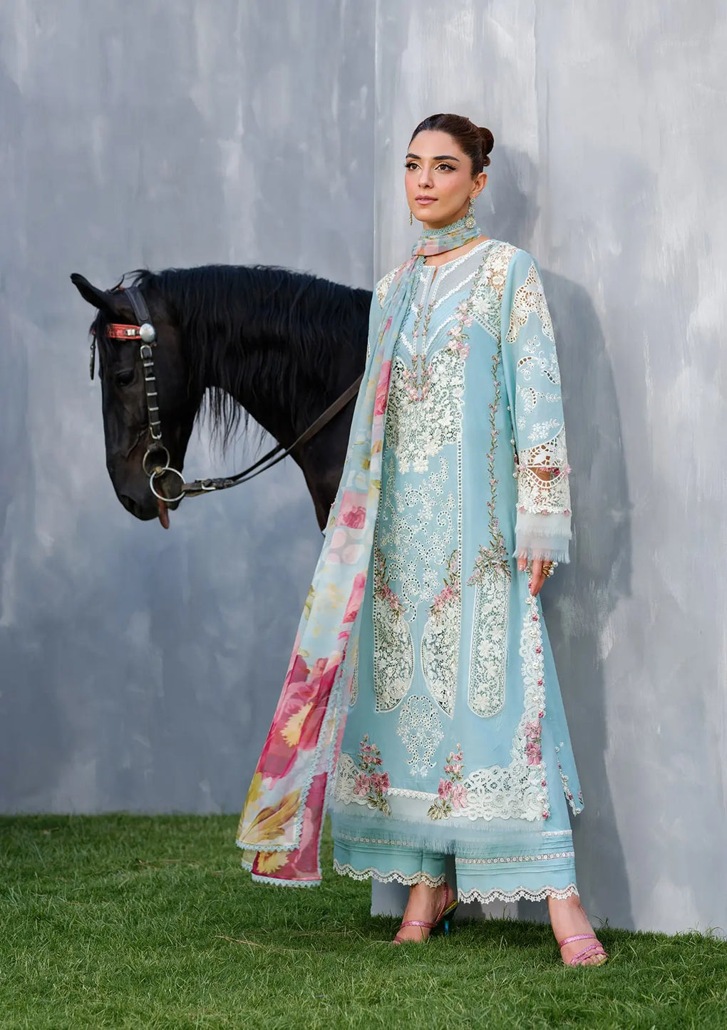 Elaf Premium | Luxury Lawn 25 | ELH-5B ELYA - Official Elaf Premium stockist in UK - Sakeena London