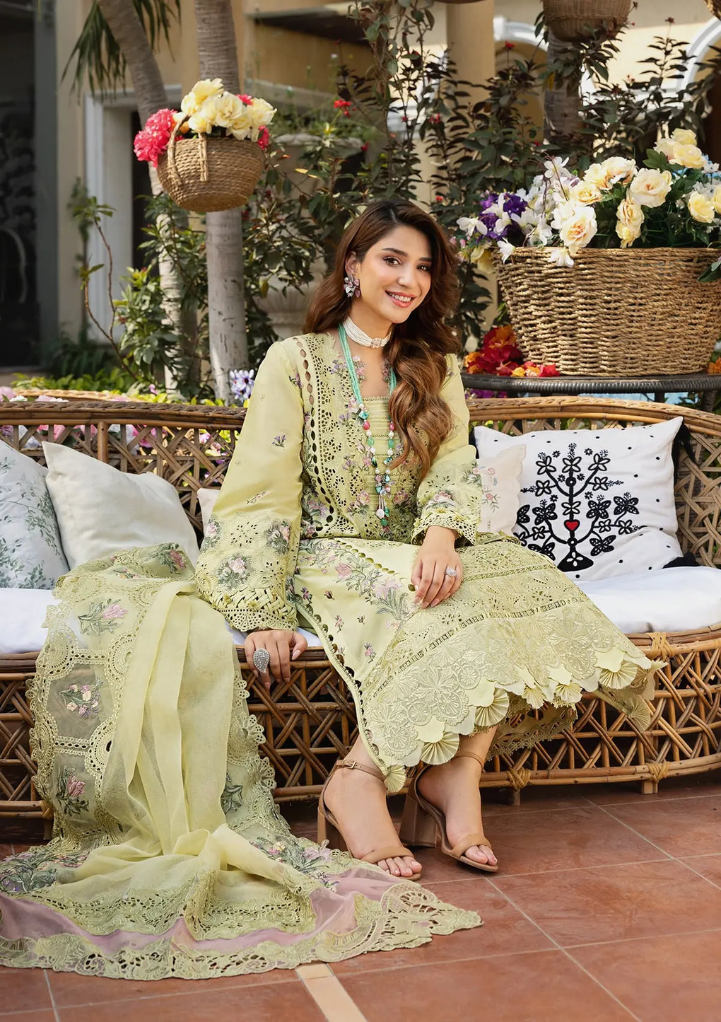 Elaf Premium | Luxury Lawn 25 | ELM-3A BAHAAR - Official Elaf Premium stockist in UK - Sakeena London