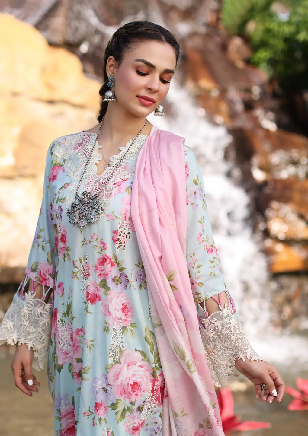 Elaf Premium | Prints Chikankari 24 | 04B GLACIELLA - Official Elaf Premium stockist in UK - Sakeena London