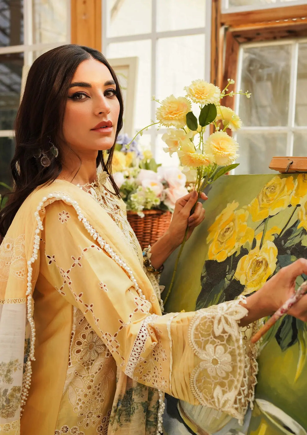 Kahf Premium | Luxury Lawn 24 | KLE-02 Sun Kissed - Official Kahf Premium stockist in UK - Sakeena London