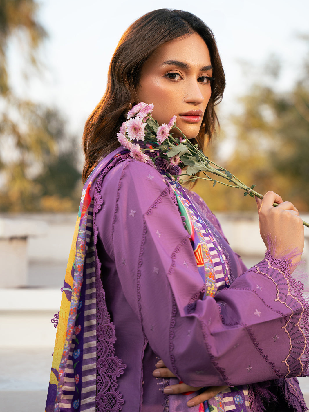 Bin Ilyas | Hazel Printed Lawn 25 | 2071 - A - Official Bin Ilyas stockist in UK - Sakeena London