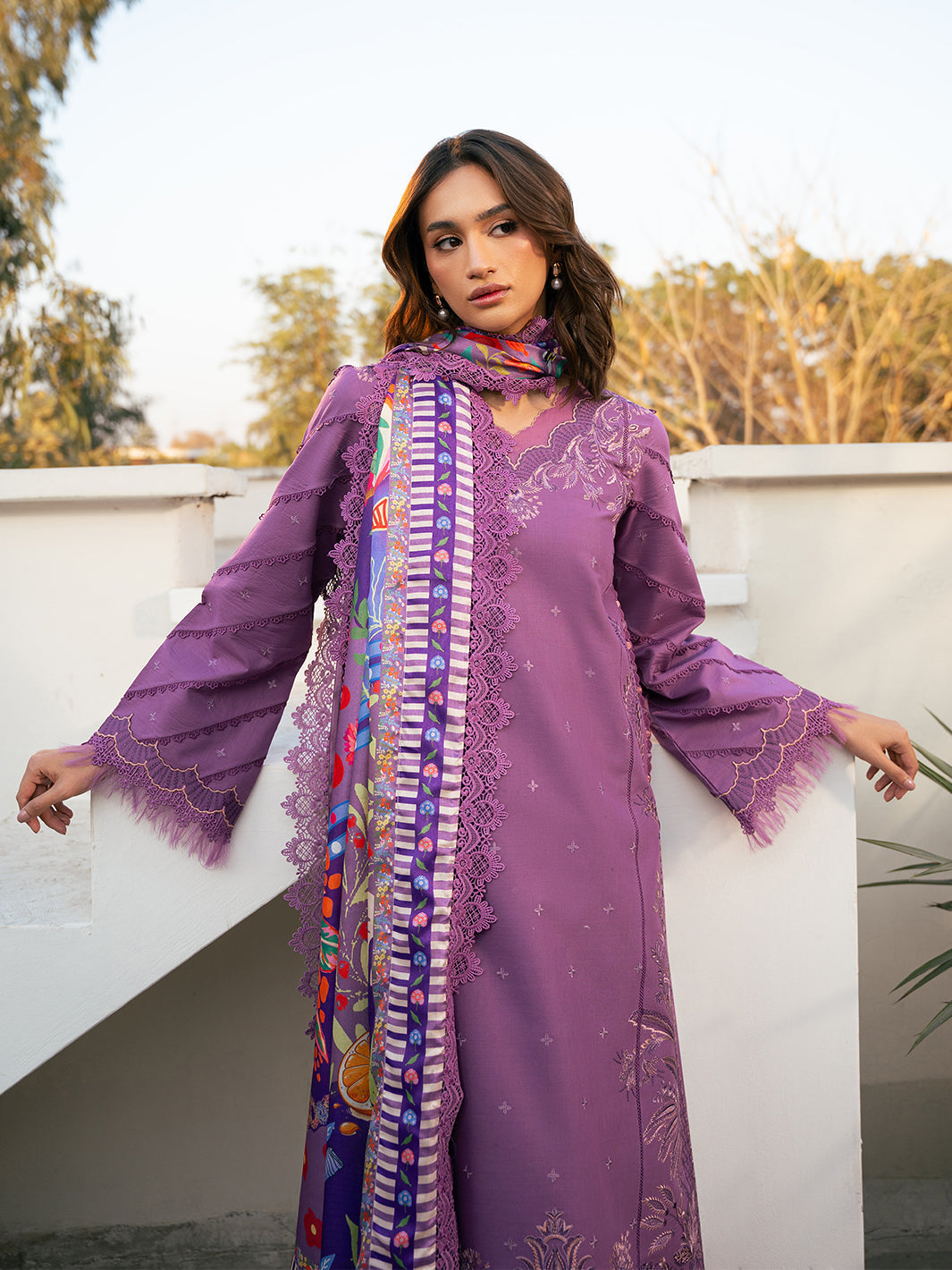 Bin Ilyas | Hazel Printed Lawn 25 | 2071 - A - Official Bin Ilyas stockist in UK - Sakeena London