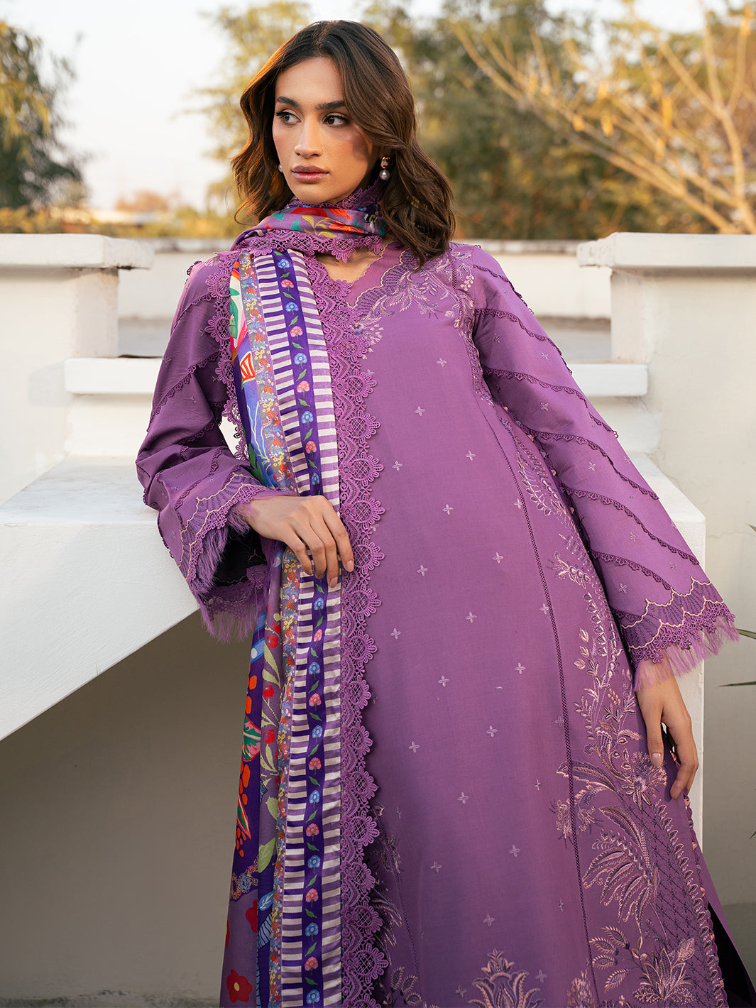 Bin Ilyas | Hazel Printed Lawn 25 | 2071 - A - Official Bin Ilyas stockist in UK - Sakeena London
