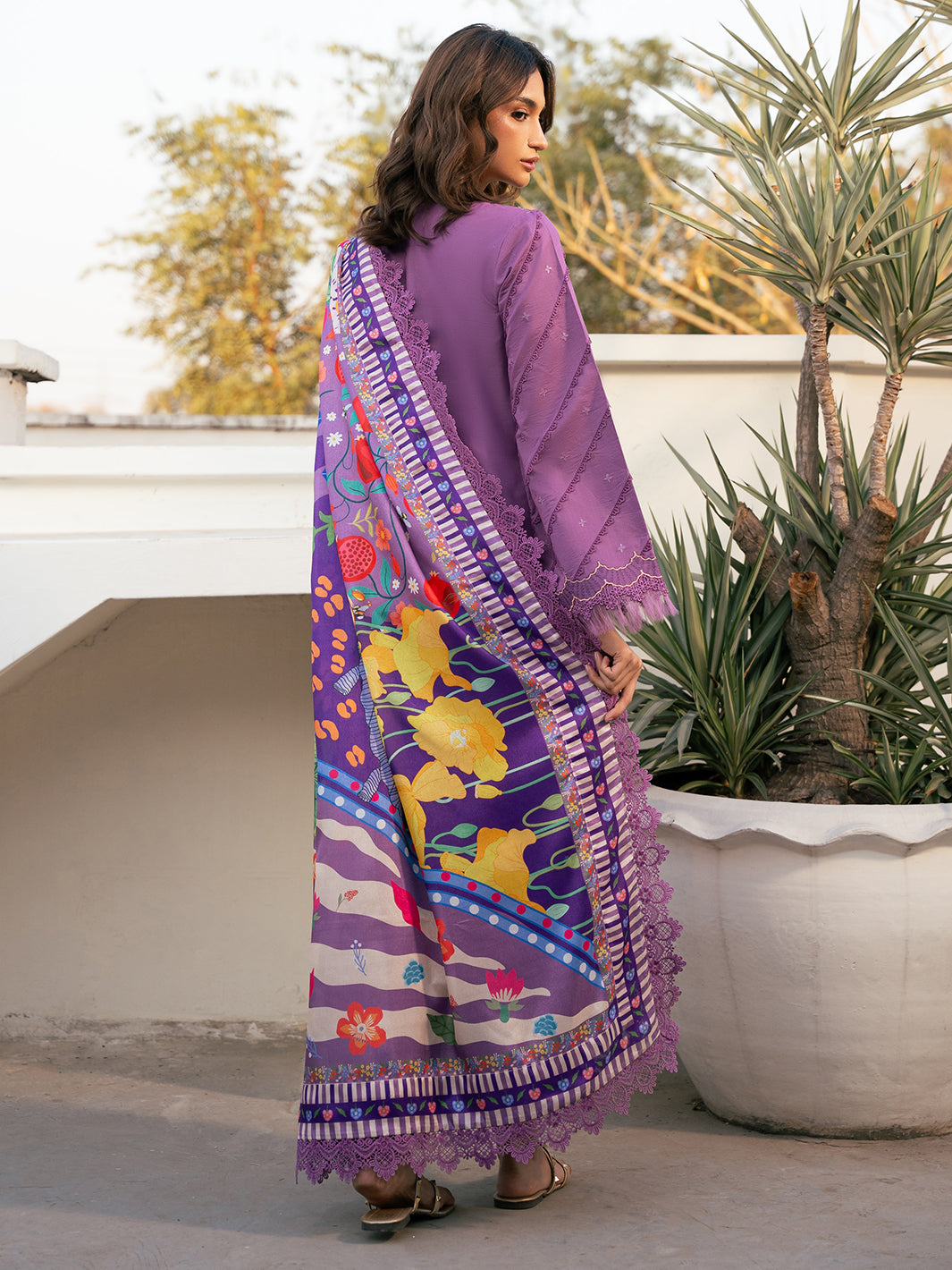 Bin Ilyas | Hazel Printed Lawn 25 | 2071 - A - Official Bin Ilyas stockist in UK - Sakeena London