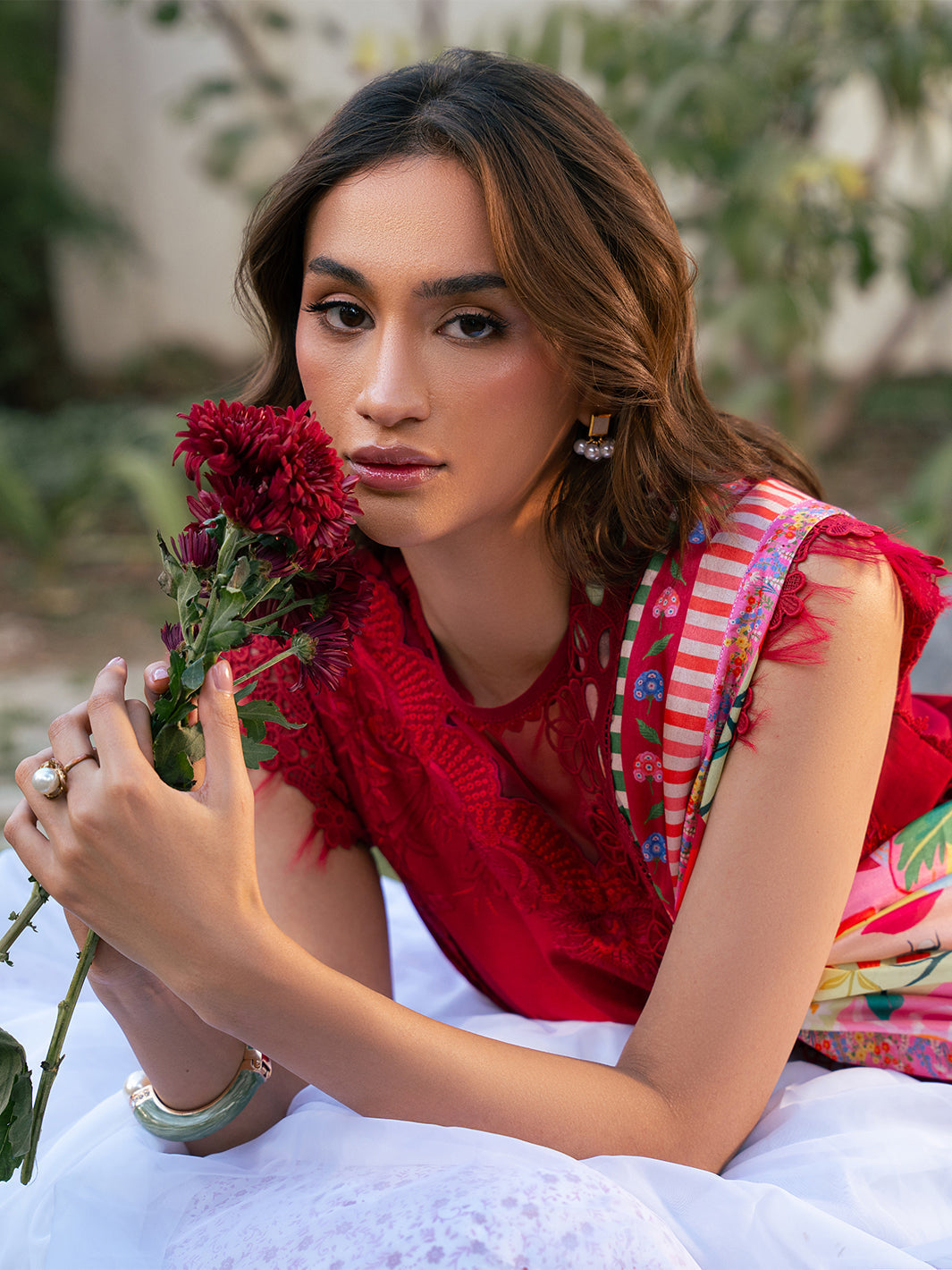 Bin Ilyas | Hazel Printed Lawn 25 | 2071 - B - Official Bin Ilyas stockist in UK - Sakeena London