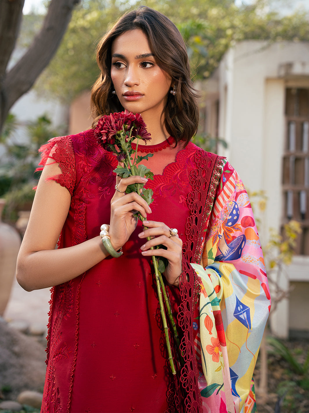Bin Ilyas | Hazel Printed Lawn 25 | 2071 - B - Official Bin Ilyas stockist in UK - Sakeena London