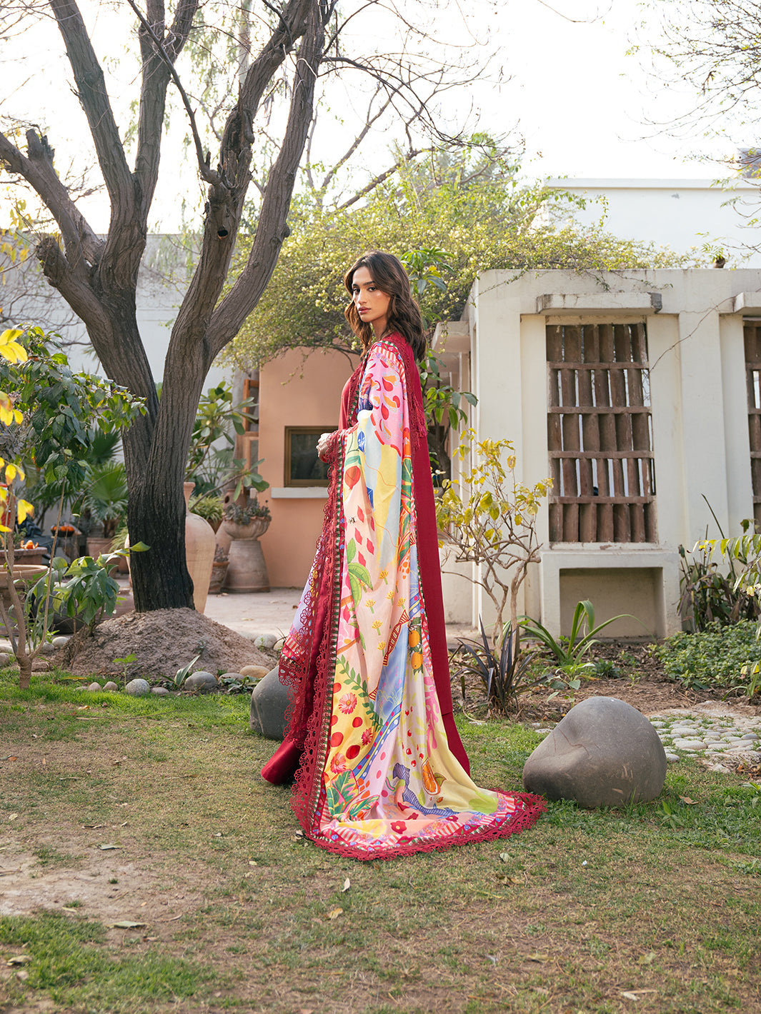 Bin Ilyas | Hazel Printed Lawn 25 | 2071 - B - Official Bin Ilyas stockist in UK - Sakeena London