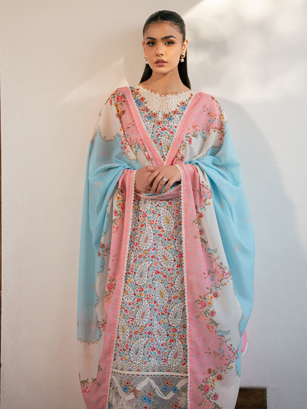 Bin Ilyas | Hazel Printed Lawn 25 | 2072 - A - Official Bin Ilyas stockist in UK - Sakeena London