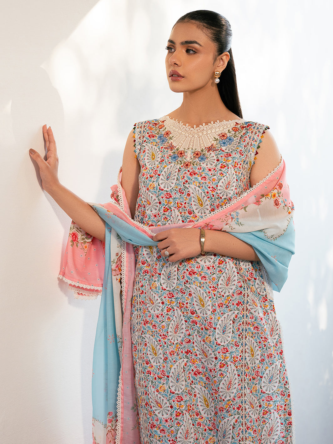 Bin Ilyas | Hazel Printed Lawn 25 | 2072 - A - Official Bin Ilyas stockist in UK - Sakeena London