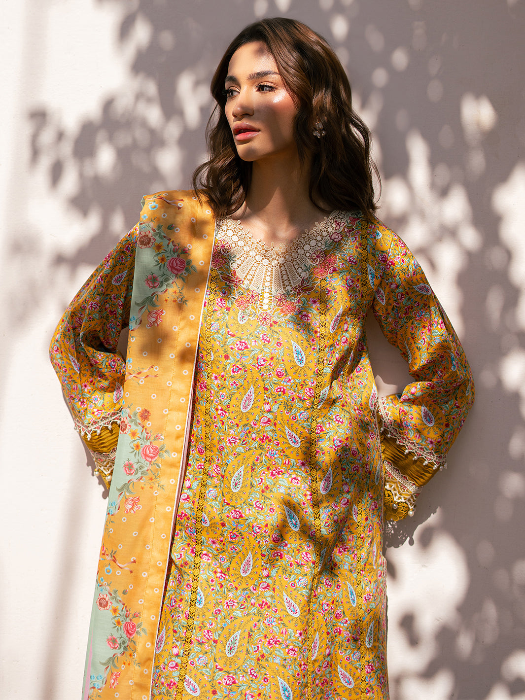 Bin Ilyas | Hazel Printed Lawn 25 | 2072 - B - Official Bin Ilyas stockist in UK - Sakeena London