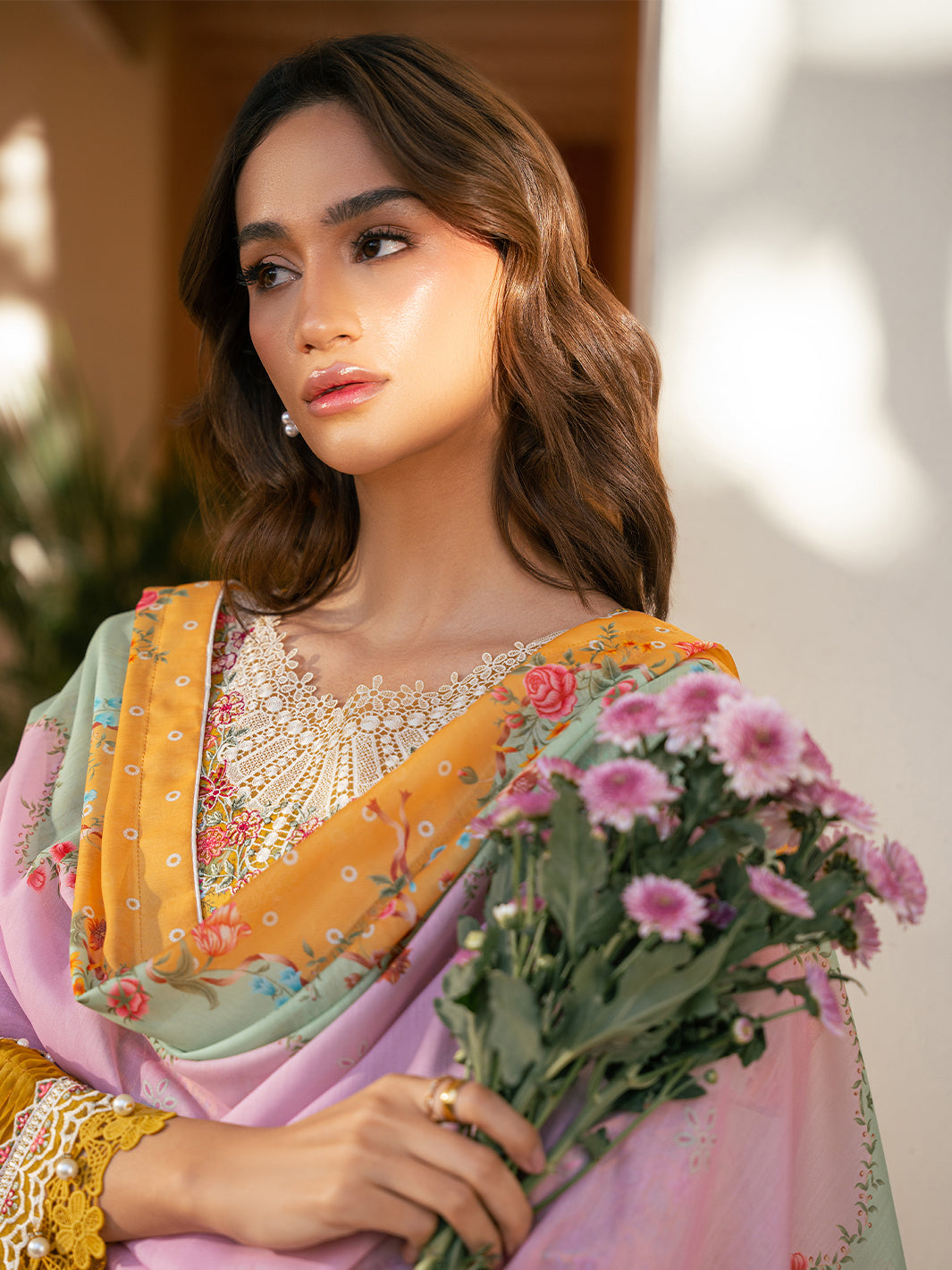 Bin Ilyas | Hazel Printed Lawn 25 | 2072 - B - Official Bin Ilyas stockist in UK - Sakeena London