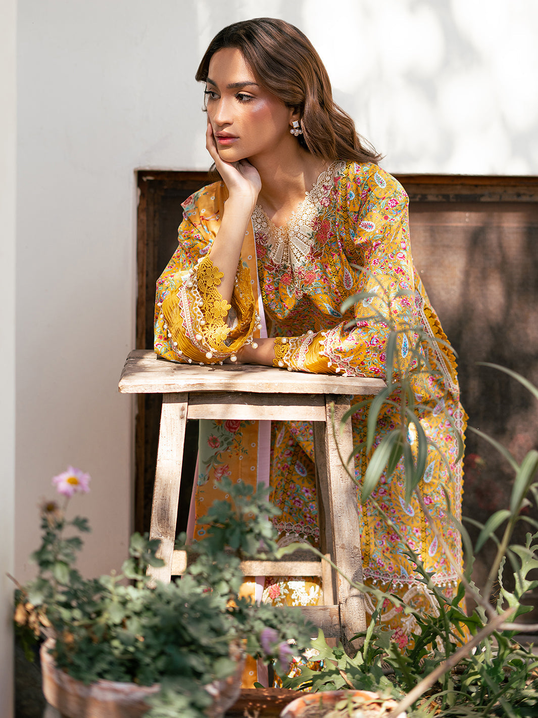 Bin Ilyas | Hazel Printed Lawn 25 | 2072 - B - Official Bin Ilyas stockist in UK - Sakeena London