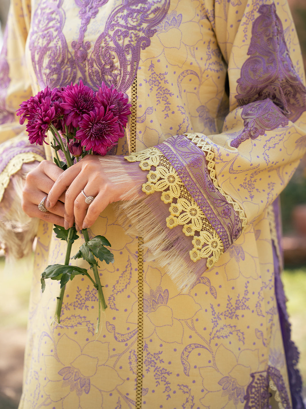 Bin Ilyas | Hazel Printed Lawn 25 | 2074 - A - Official Bin Ilyas stockist in UK - Sakeena London