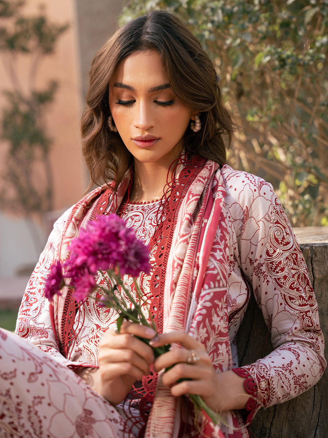 Bin Ilyas | Hazel Printed Lawn 25 | 2074 - B - Official Bin Ilyas stockist in UK - Sakeena London