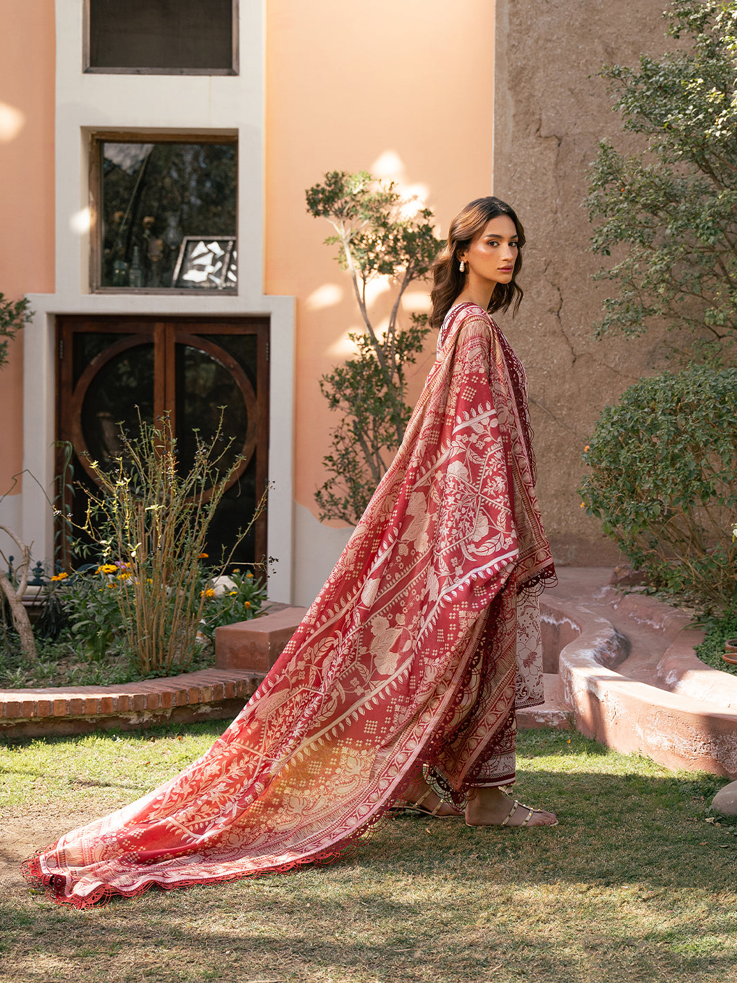 Bin Ilyas | Hazel Printed Lawn 25 | 2074 - B - Official Bin Ilyas stockist in UK - Sakeena London