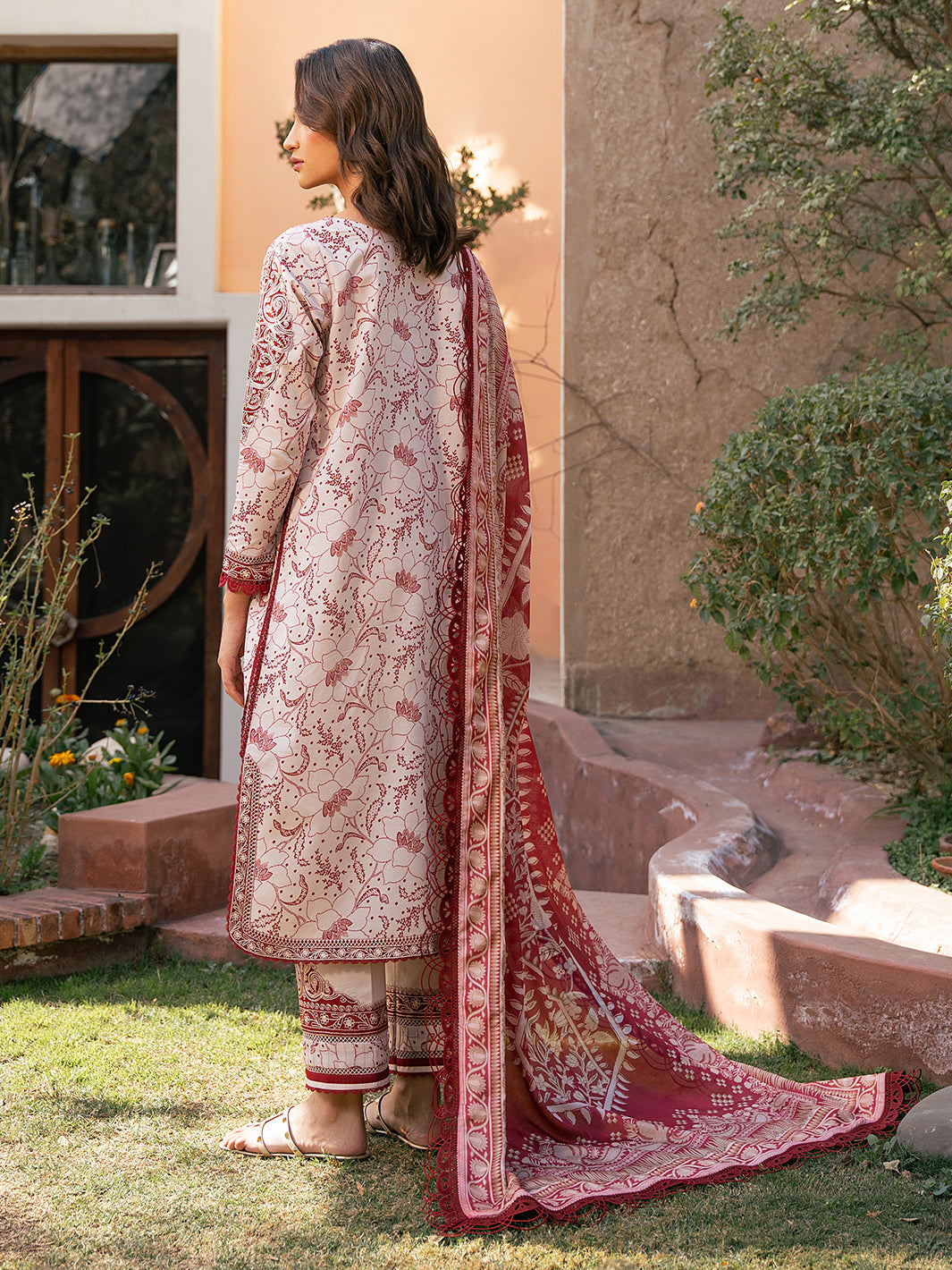 Bin Ilyas | Hazel Printed Lawn 25 | 2074 - B - Official Bin Ilyas stockist in UK - Sakeena London
