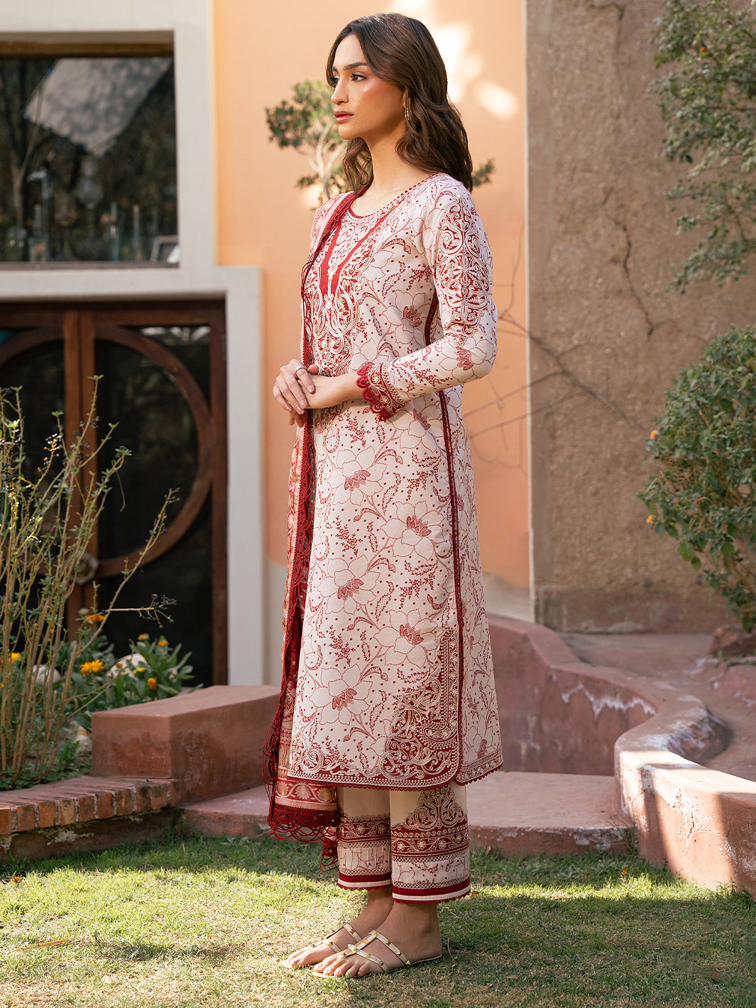Bin Ilyas | Hazel Printed Lawn 25 | 2074 - B - Official Bin Ilyas stockist in UK - Sakeena London