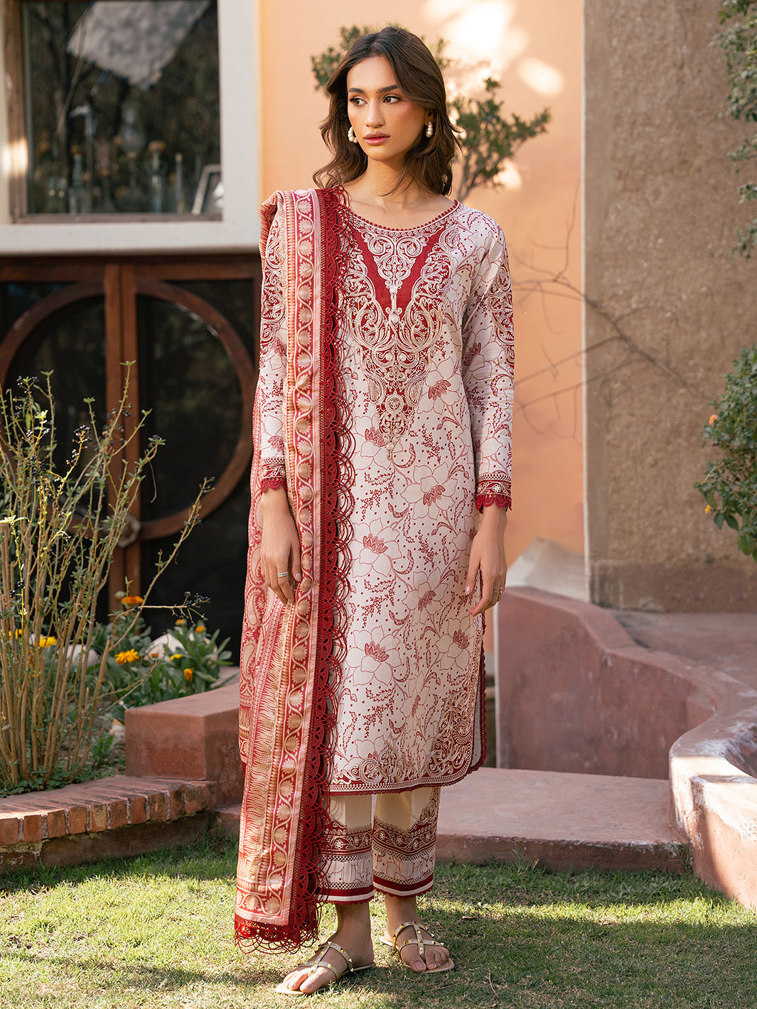 Bin Ilyas | Hazel Printed Lawn 25 | 2074 - B - Official Bin Ilyas stockist in UK - Sakeena London
