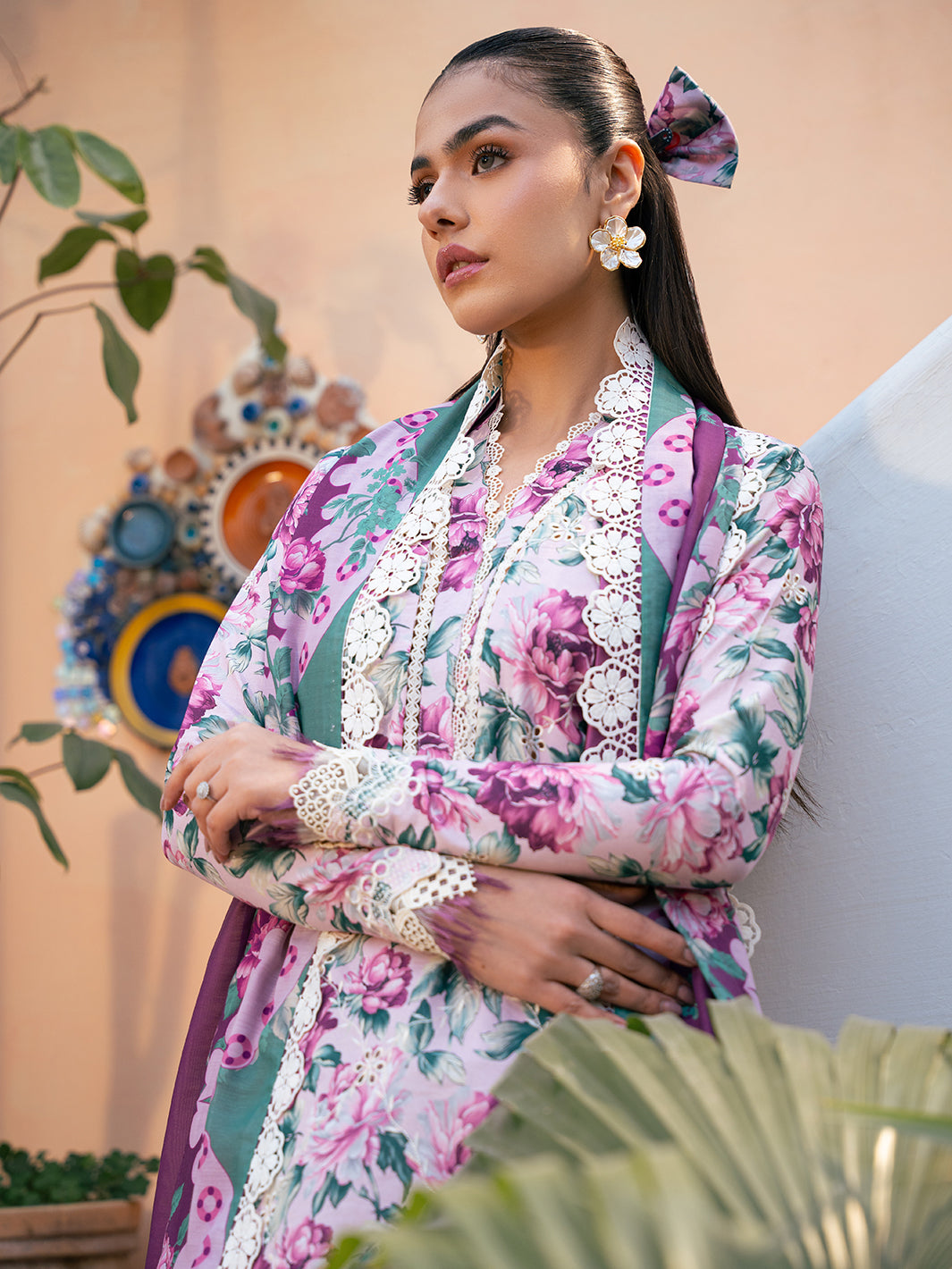 Bin Ilyas | Hazel Printed Lawn 25 | 2075 - A - Official Bin Ilyas stockist in UK - Sakeena London