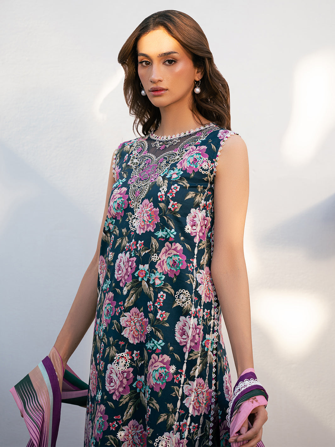Bin Ilyas | Hazel Printed Lawn 25 | 2076 - A - Official Bin Ilyas stockist in UK - Sakeena London