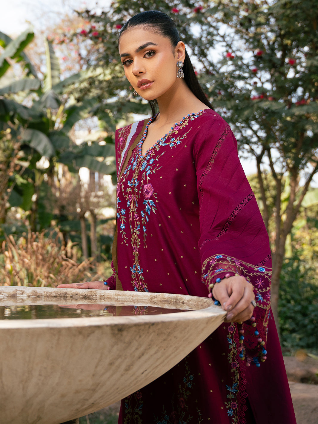 Bin Ilyas | Hazel Printed Lawn 25 | 2078 - A - Official Bin Ilyas stockist in UK - Sakeena London