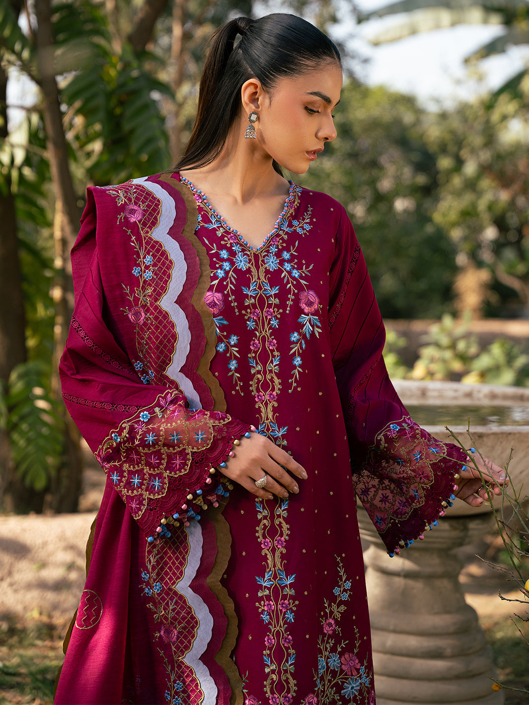 Bin Ilyas | Hazel Printed Lawn 25 | 2078 - A - Official Bin Ilyas stockist in UK - Sakeena London
