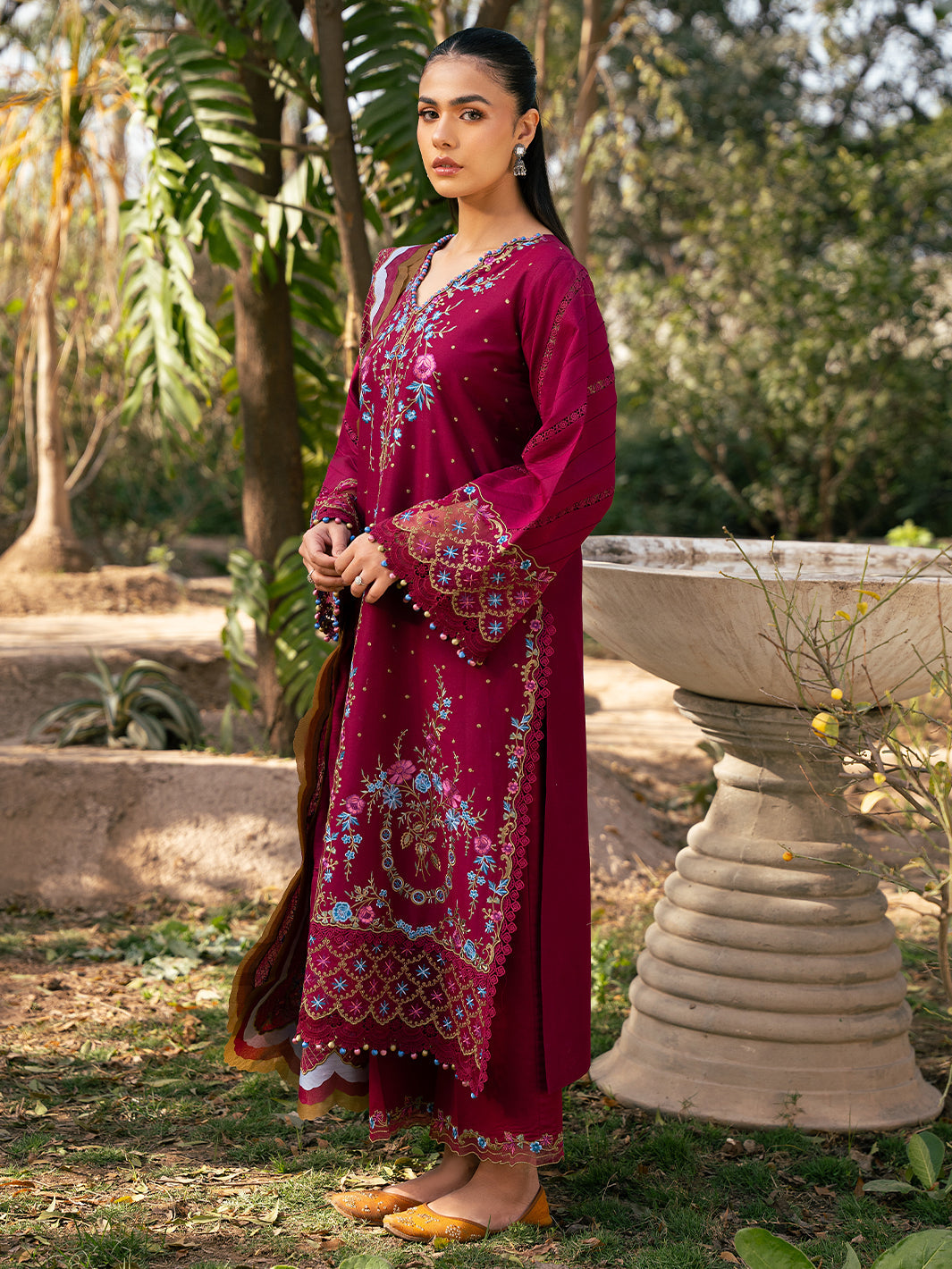 Bin Ilyas | Hazel Printed Lawn 25 | 2078 - A - Official Bin Ilyas stockist in UK - Sakeena London