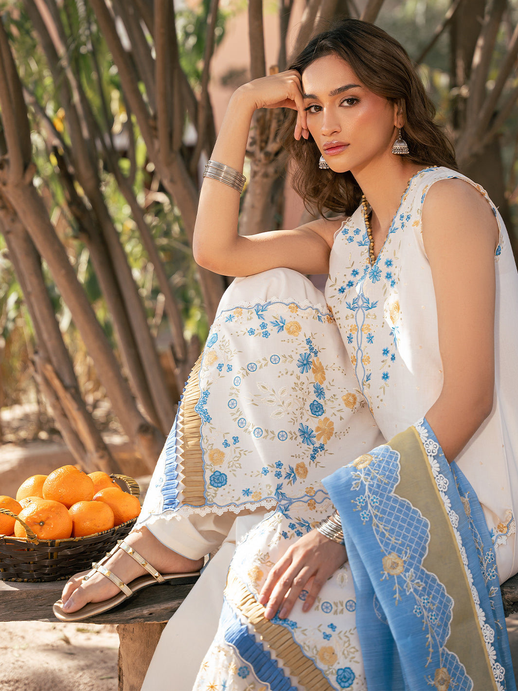 Bin Ilyas | Hazel Printed Lawn 25 | 2078 - B - Official Bin Ilyas stockist in UK - Sakeena London