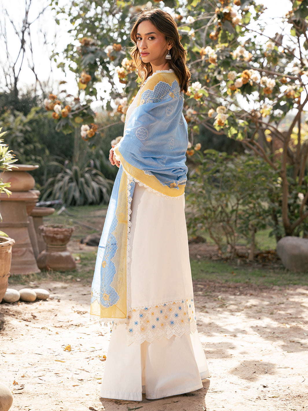 Bin Ilyas | Hazel Printed Lawn 25 | 2078 - B - Official Bin Ilyas stockist in UK - Sakeena London