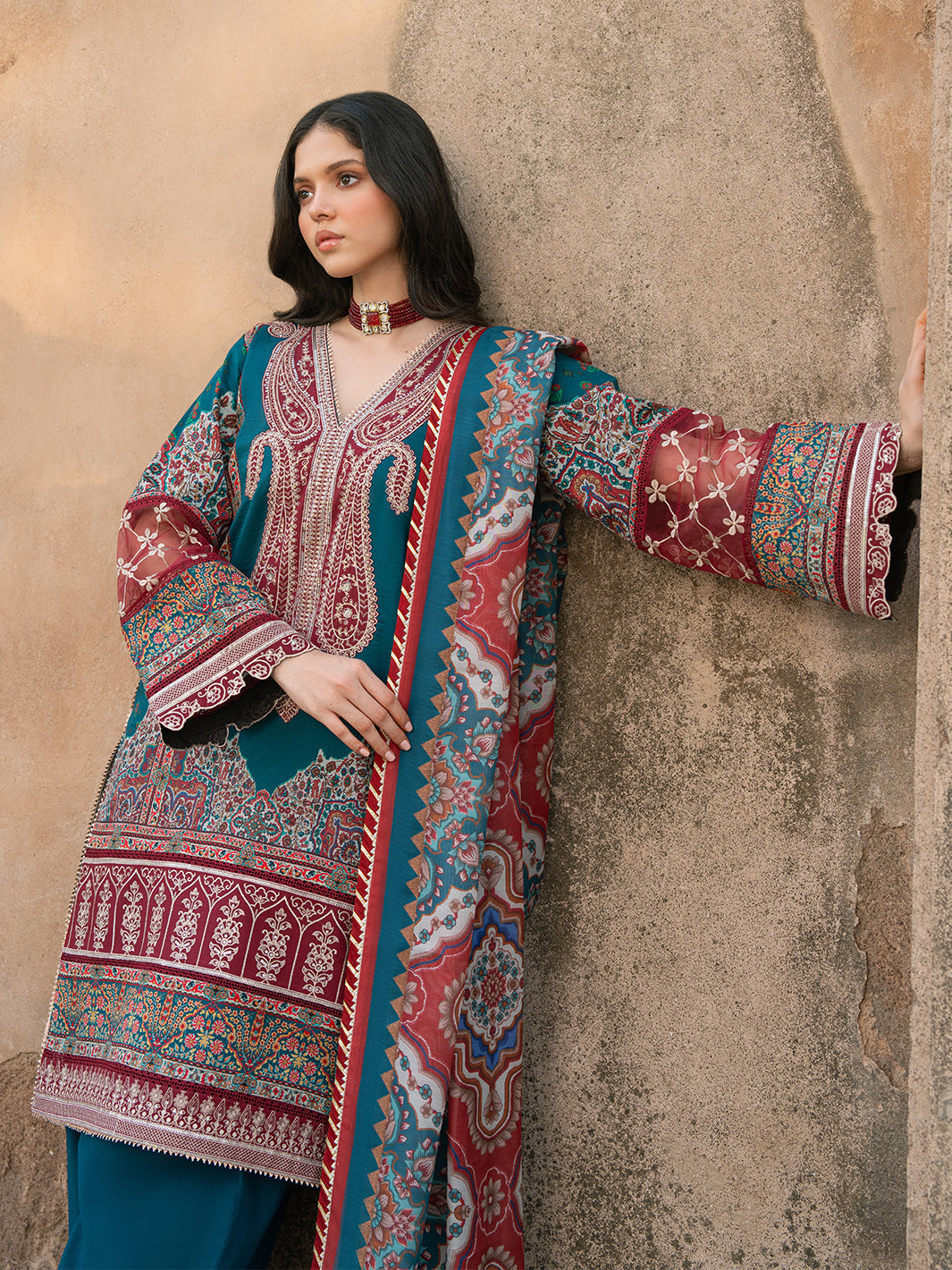 Bin Ilyas | Naqsh Naaz Luxury Lawn 25 | 2083 - B - Official Bin Ilyas stockist in UK - Sakeena London