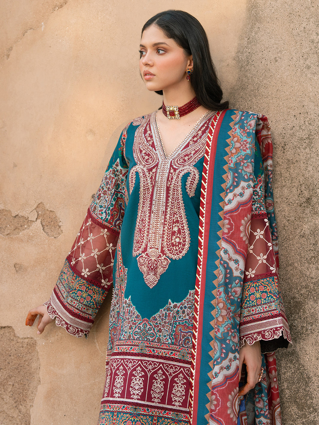 Bin Ilyas | Naqsh Naaz Luxury Lawn 25 | 2083 - B - Official Bin Ilyas stockist in UK - Sakeena London