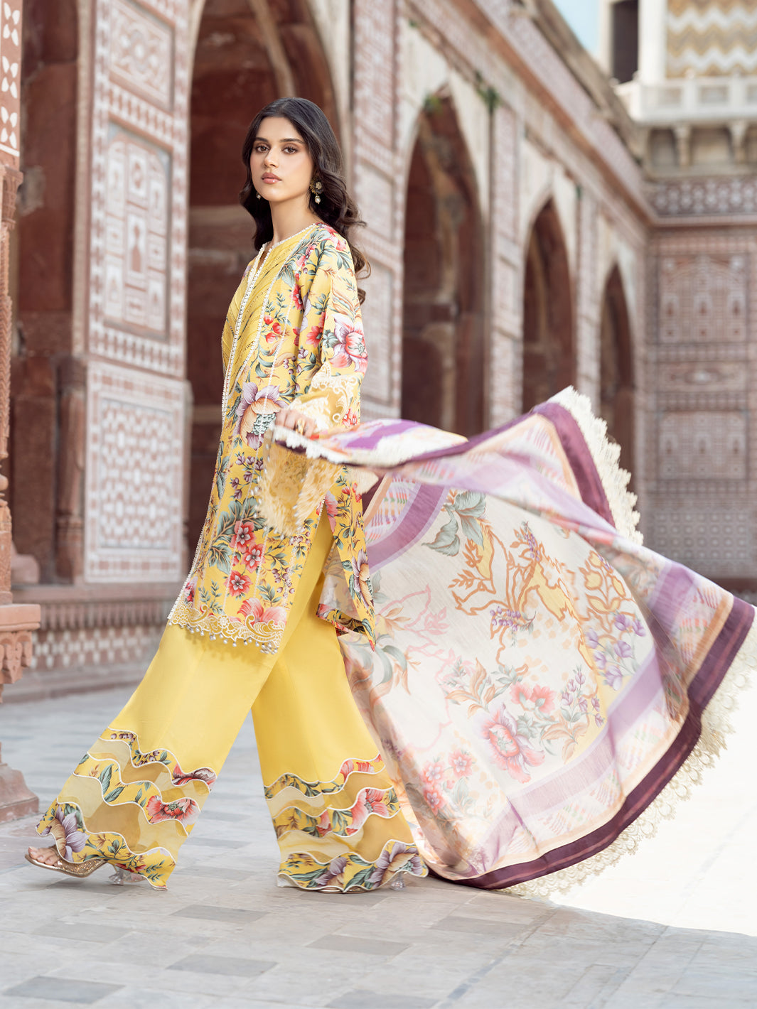 Bin Ilyas | Naqsh Naaz Luxury Lawn 25 | 2085 - A - Official Bin Ilyas stockist in UK - Sakeena London